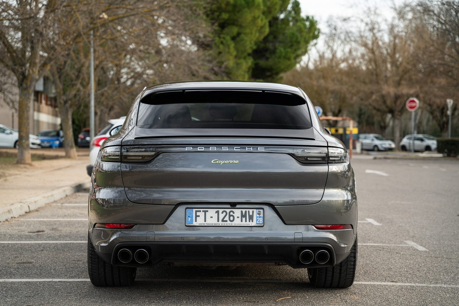 Porsche Cayenne Coupe e-hybrid — vue arrière, sélection NatioPark